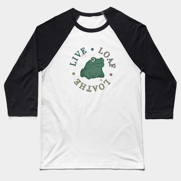 Funny Frog Baseball T-Shirt by Nixart